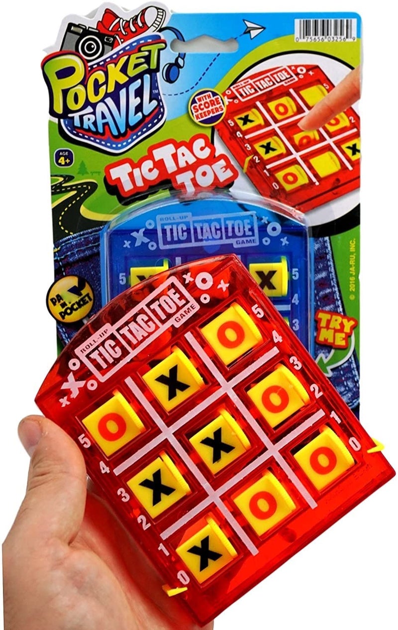 JA-RU Pocket Travel Toy Set (5 Toys) Kids Mini Handheld Games. Pinball Machine, Finger Basketball, Fishing Game, Magnetic Beard, & Small Tic Tac Toe. Party Favors. 3255-3258-3257-3205-3256p - Image 3